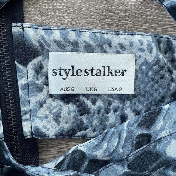 Stylestalker chiffon cut out phyton snakeskin print maxi dress gown - Picture 10 of 12